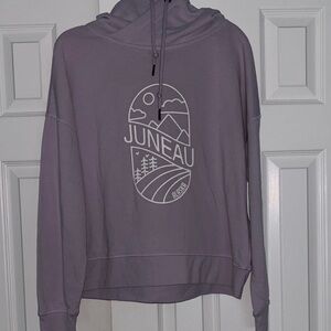 Purple Juneau Graphic Hoodie Sweater